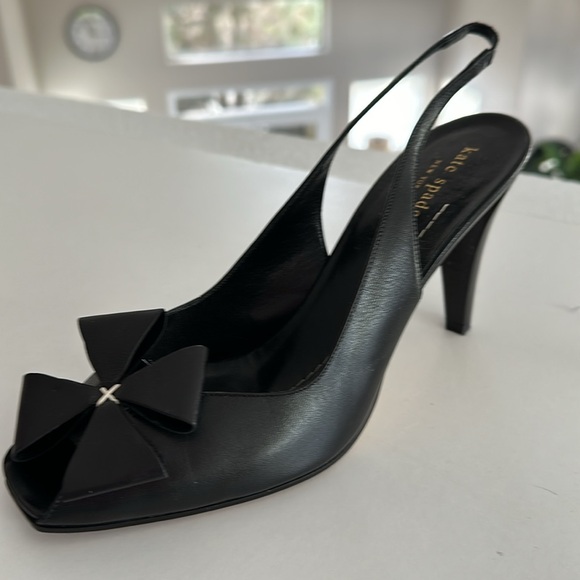 Kate Spade black slingback pumps, gorgeous 8.5 B - Picture 2 of 13